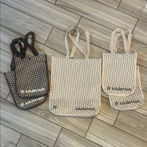 Lululemon Shopping Bag - Brown and Cream Tote - 2025 Holiday Collection